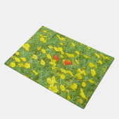 Aquarellmohn Fußmatte (Schrägansicht)