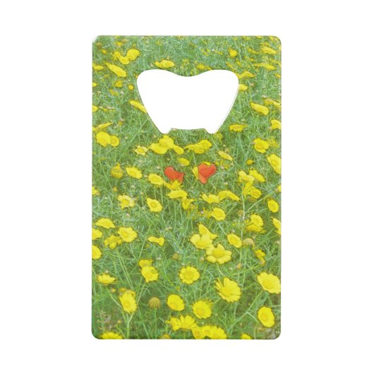 Aquarellmohn Geldbeutel Flaschenöffner (Vorderseite)