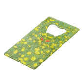 Aquarellmohn Geldbeutel Flaschenöffner (Vorderseite Schrägansicht)