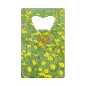 Aquarellmohn Geldbeutel Flaschenöffner (Rückseite)