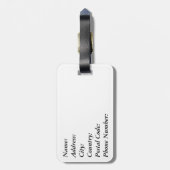 Aquarellmohn Gepäckanhänger (Rückseite vertikal)