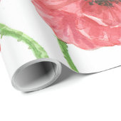 Aquarellmohn Geschenkpapier (Rolleneckpunkt)