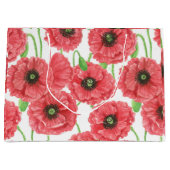 Aquarellmohn Große Geschenktüte (Vorderseite)