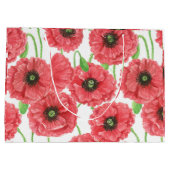 Aquarellmohn Große Geschenktüte (Rückseite)