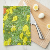 Aquarellmohn Handtuch (Viertel Falte)