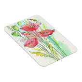 Aquarellmohn Magnet (Rechte Seite)