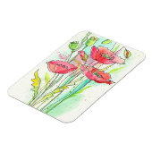 Aquarellmohn Magnet (Linke Seite)