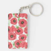 Aquarellmohn Schlüsselanhänger (Rückseite)