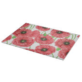 Aquarellmohn Schneidebrett (Ecke)