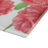Aquarellmohn Schneidebrett (Ecke)