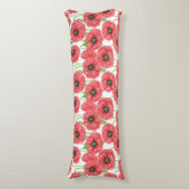 Aquarellmohn Seitenschläferkissen (Vorderseite Vertikal)