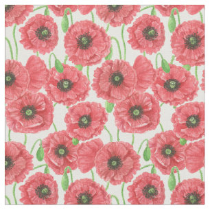 Aquarellmohn Stoff
