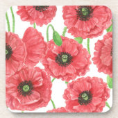 Aquarellmohn Untersetzer (Vorderseite)