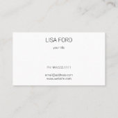 Aquarellmohn Visitenkarte (Rückseite)