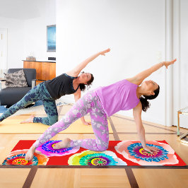 Aquarellmohn Yogamatte