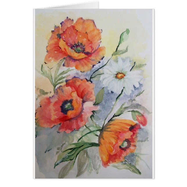 Aquarellmohnblumen (Vorne)