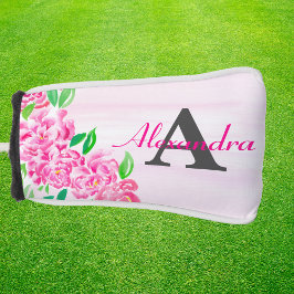 Aquarellmönche Geburtstags-Monogramm mit Namen Golf Headcover