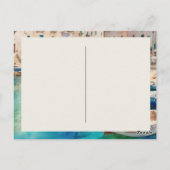 Aquarellmonopoli in Italien an der Küste Apuliens Postkarte (Rückseite)