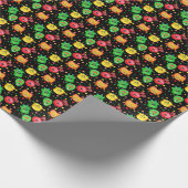 Aquarellmonster: Niedliches Nahtloses Muster Geschenkpapier (Ecke)