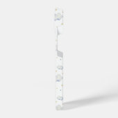 Aquarellmoon-Sterne und Cloud-Muster iPhone Hülle (Linke Seite)