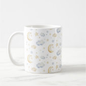 Aquarellmoon-Sterne und Cloud-Muster Kaffeetasse (Links)