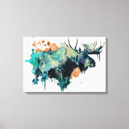 Aquarellmoose Canvas Print Leinwanddruck