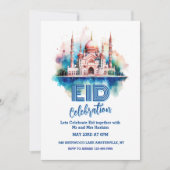Aquarellmoschee Eid Party Einladung (Vorderseite)