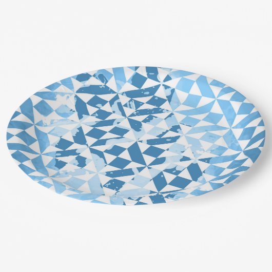 Aquarellmotive Pappteller (Schrägansicht)