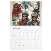 Aquarellmotorräder, Biker, Rennen, Motorräder Kalender (Mär 2026)