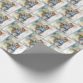 Aquarellmouse mit Daisy Bouquet Geschenkpapier (Ecke)