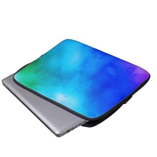 Aquarellmuffe - Regenbogen Laptopschutzhülle (Vorne Knopf)