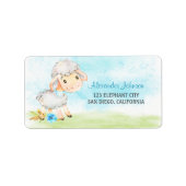 Aquarellmühle Adressaufkleber (Vorne)