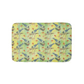 Aquarellmühle, Aquarellvögel Badematte (Vorderseite)