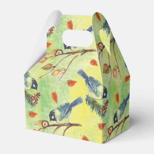 Aquarellmühle, Aquarellvögel Geschenkschachtel (Vorderseite)