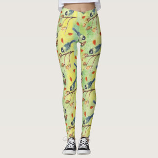 Aquarellmühle, Aquarellvögel Leggings