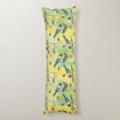 Aquarellmühle, Aquarellvögel Seitenschläferkissen (Rückseite (Vertikal))