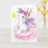Aquarellmühle Bunny Karte (Gelbe Blume)
