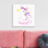 Aquarellmühle Bunny Leinwanddruck (Insitu (Wohnzimmer))