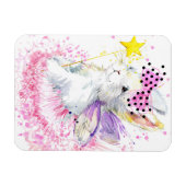 Aquarellmühle Bunny Magnet (Horizontal)