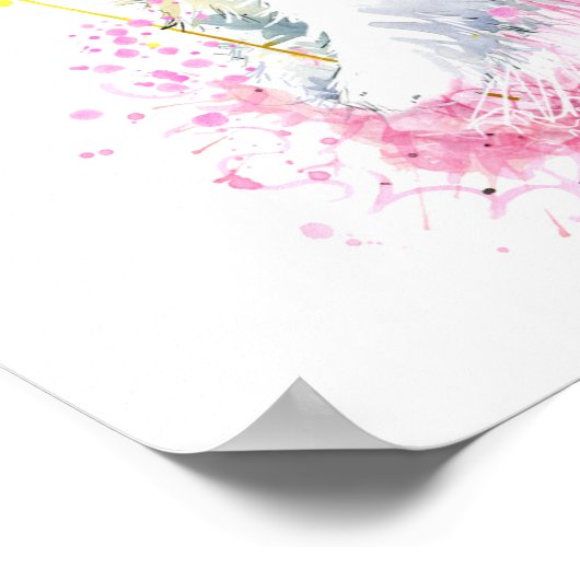 Aquarellmühle Bunny Poster (Ecke)