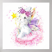Aquarellmühle Bunny Poster (Vorne)
