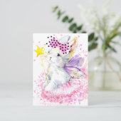 Aquarellmühle Bunny Postkarte (Stehend Vorderseite)