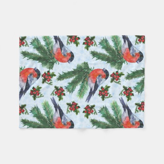 Aquarellmühle Fleecedecke (Vorderseite (Horizontal))