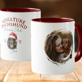 Aquarellmühle Portrait Weihnachten Dackel Tasse
