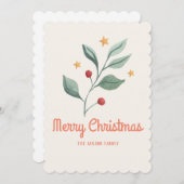 Aquarellmühle Weihnachten (Vorne/Hinten)