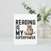 Aquarellmünze Lesewurm Sprichwort lesen Postkarte (Stehend Vorderseite)