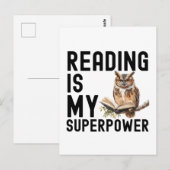 Aquarellmünze Lesewurm Sprichwort lesen Postkarte (Vorne/Hinten)