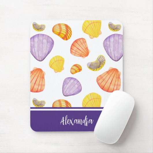 Aquarellmünzen mit Namen Mousepad (Mit Mouse)