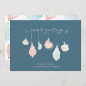 Aquarellmünzen und Grüße Feiertagskarte (Vorne/Hinten)