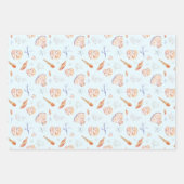 Aquarellmuscheln und Korallenmuster Geschenkpapier Set (Vorderseite)